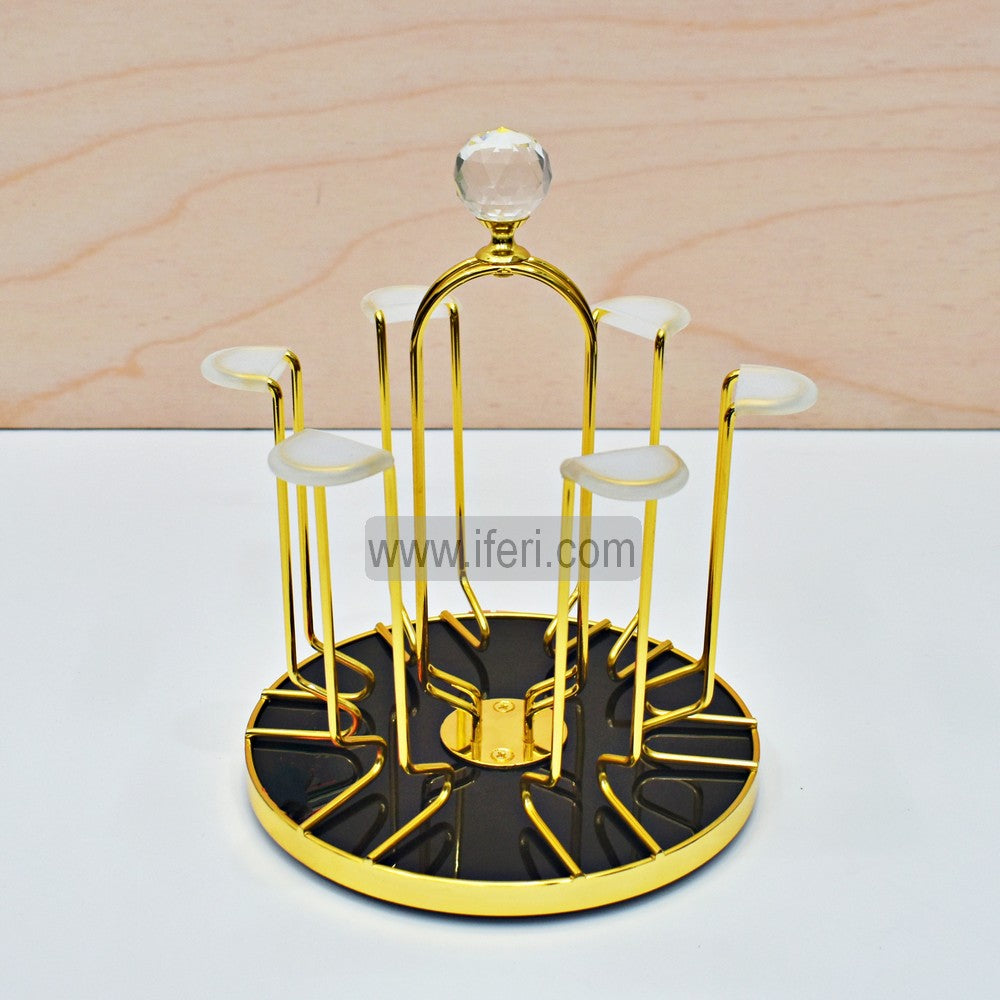 6 Hook Revolving Metal Glass Stand TG10420