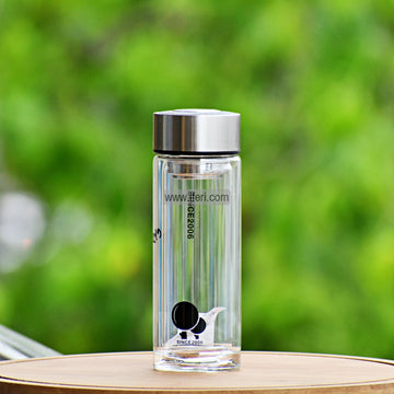 300ml Double Wall Glass Green Tea Bottle with Infuser RH2193