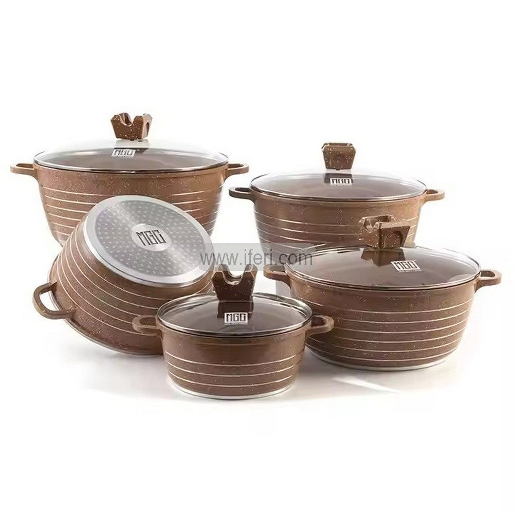 10 Pcs MGC Non Stick Ceramic Coating Cookware Set DL6892