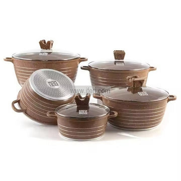 10 Pcs MGC Non Stick Ceramic Coating Cookware Set DL6892