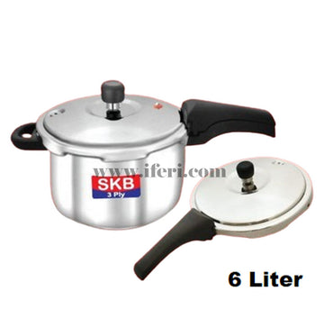 SKB 6 Liter Stainless Steel 3 ply Pressure Cooker SKB2223