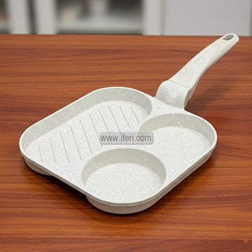 3 Part Non-Stick Egg, Pancake, Burger Patty Frying Pan LB6245