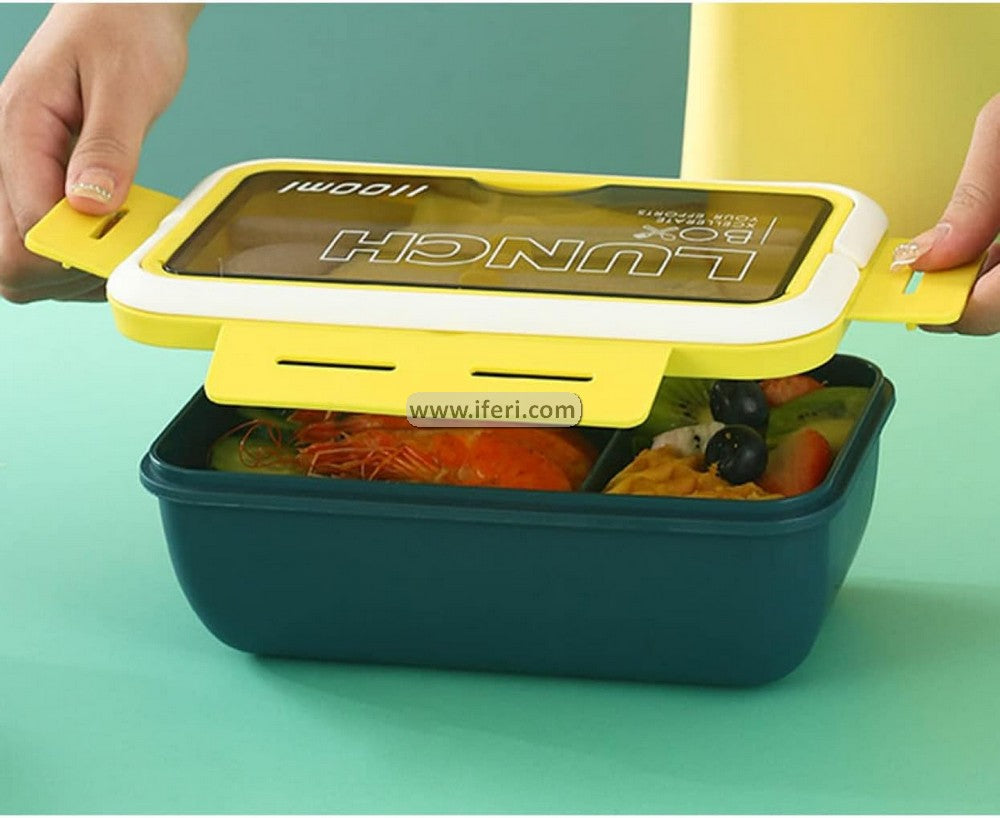 1100ml Airtight Tiffin Box Food Container with Spoons LB6443