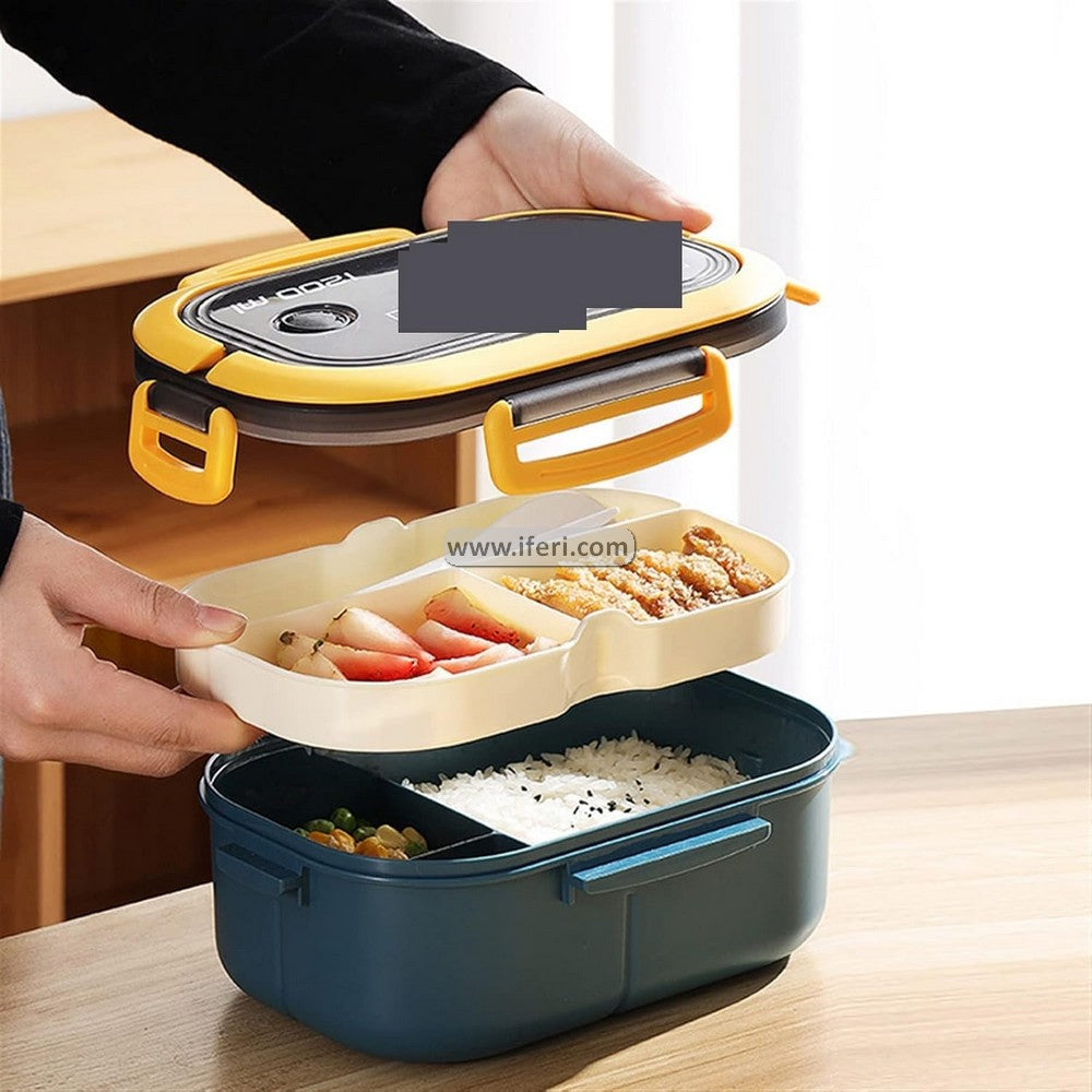 1200ml Airtight Tiffin Box Food Container with Spoons LB6446