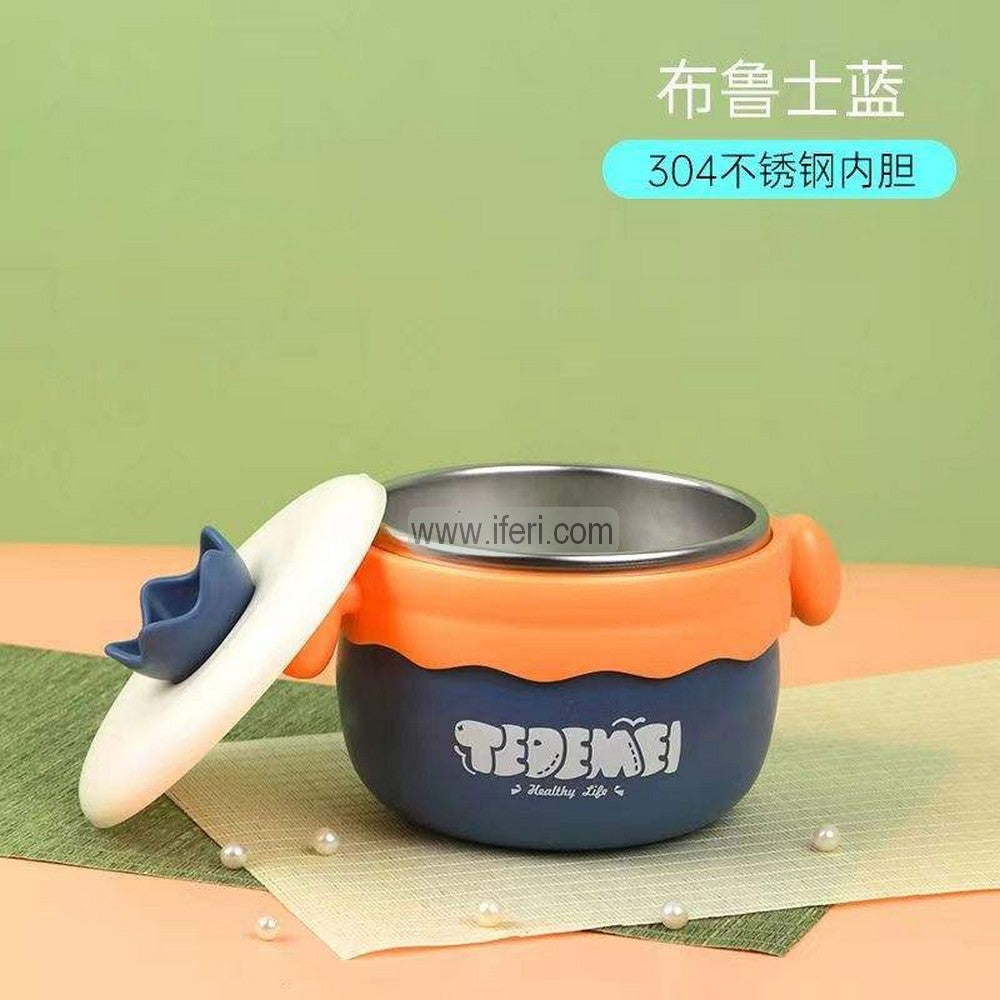 400ml Baby Food Bowl, 2 Part Stainless Steel Tiffin Box Food Container MT606-1