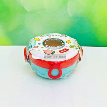 370ml Baby Food Bowl, 2 Part Stainless Steel Tiffin Box Food Container with Spoon & Scissors MT609-1