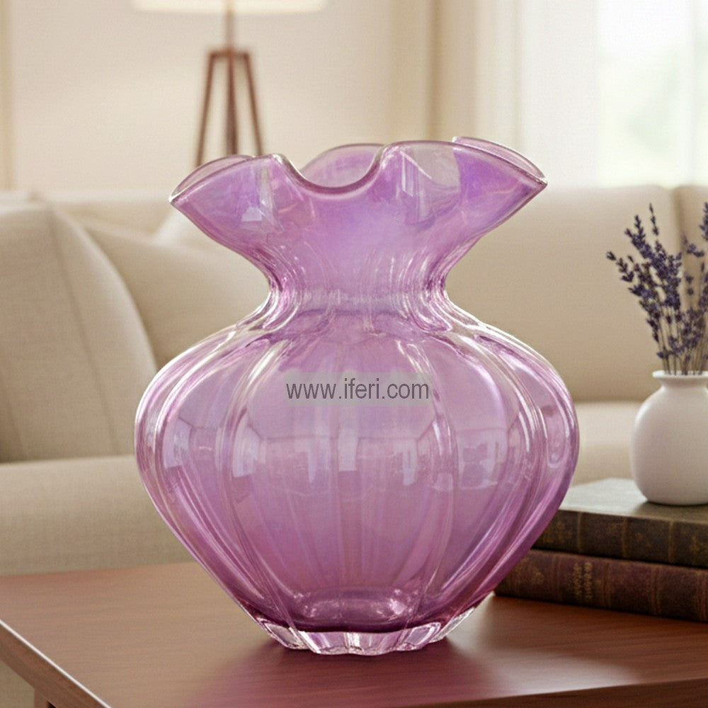 10 Inch Exclusive Heavy Crystal Glass Decorative Flower Vase TB1617