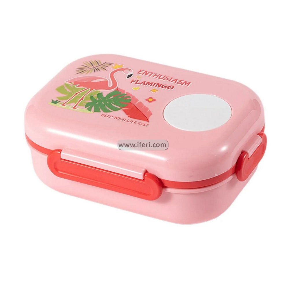 3 Part School Tiffin Box Food Container with Spoons LB6455