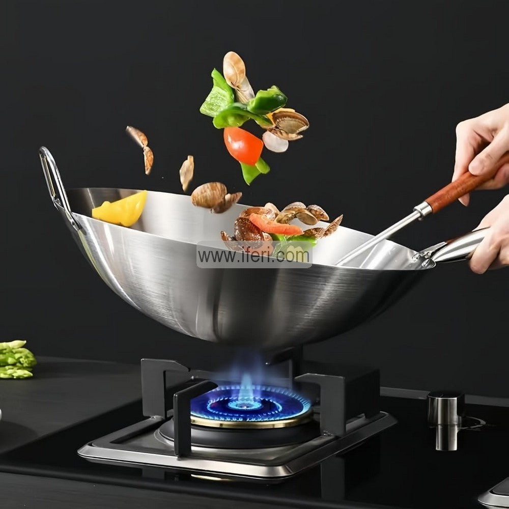 26cm Stainless Steel Cooking Karai With Handle DL6790