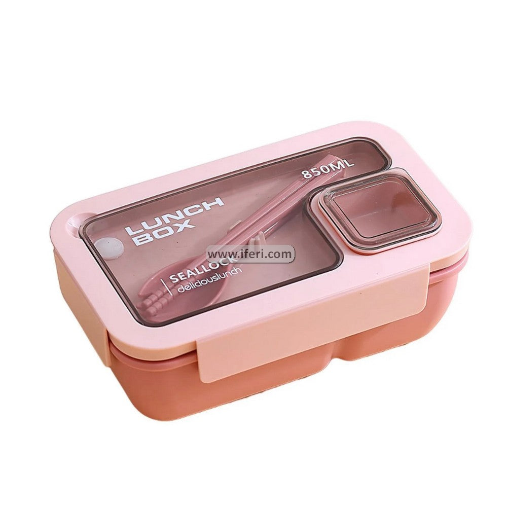 850ml Airtight Tiffin Box Food Container with Spoon & Chopsticks LB6460