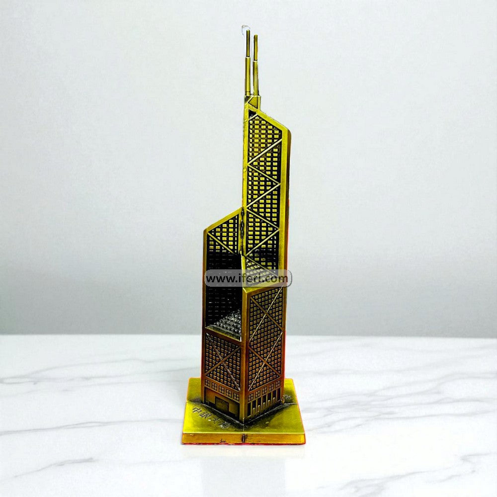 10.5 Inch Metal Bank of China Tower Model Sculpture Showpiece MT625