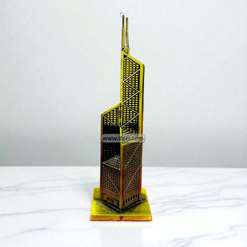 10.5 Inch Metal Bank of China Tower Model Sculpture Showpiece MT625
