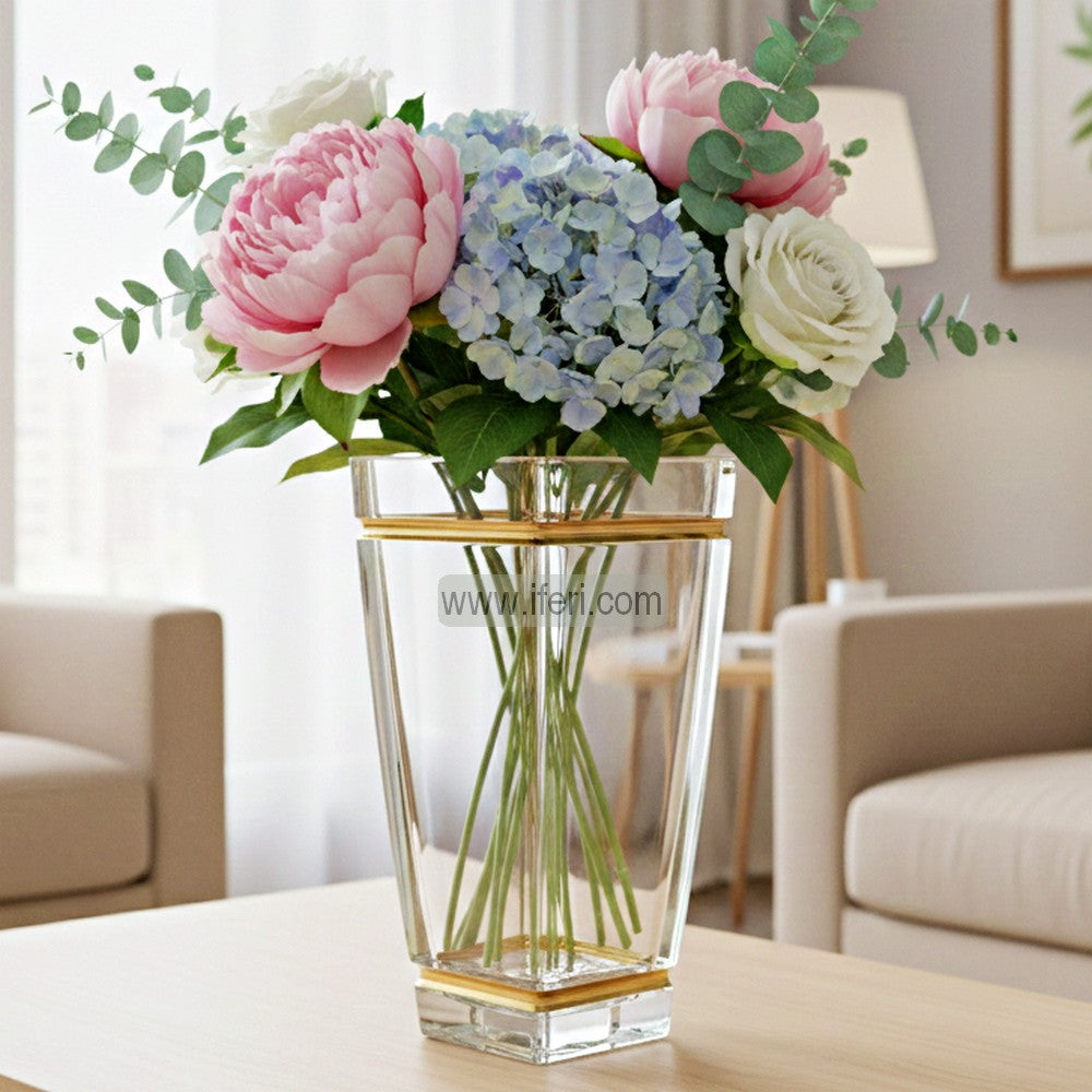 11.5 Inch Exclusive Heavy Crystal Glass Decorative Flower Vase TB1627