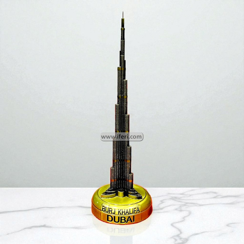 10.5 Inch Metal Burj Khalifa Tower Model Sculpture Showpiece MT629