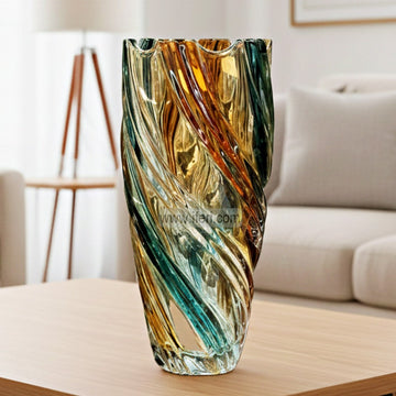 11.5 Inch Exclusive Heavy Crystal Glass Decorative Flower Vase TB1629