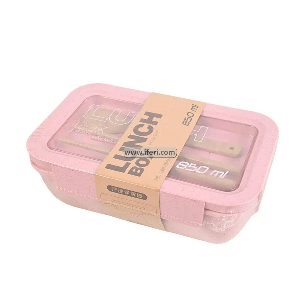 850ml Airtight Tiffin Box Food Container with Spoon & Chopsticks LB6473