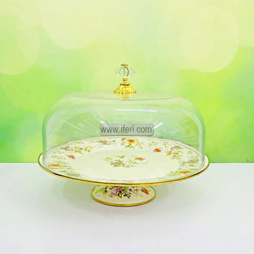 31cm Enamel Cake Stand, Serving Platter, Cake Plate, with Dome Shaped Cover TG10871