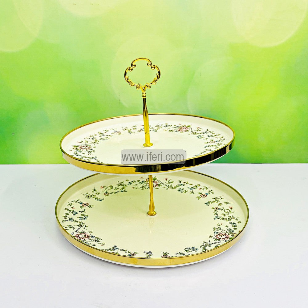 2 Tier Enamel Cake, Dessert, Appetizer Serving Platter / Stand TG10872