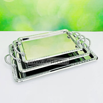 3 Pcs Exclusive Metal Serving Tray Set RY3608