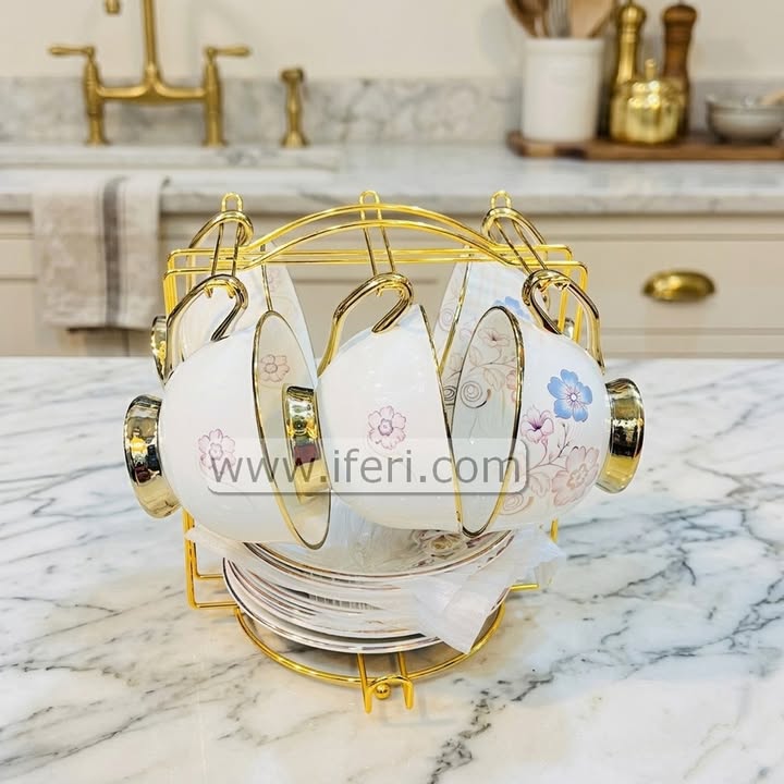 12 Pcs Exclusive Ceramic Tea Cup Set RY3618-1
