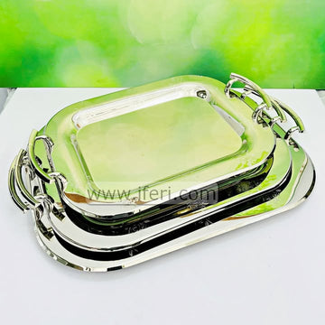 3 Pcs Exclusive Metal Serving Tray Set RY3610