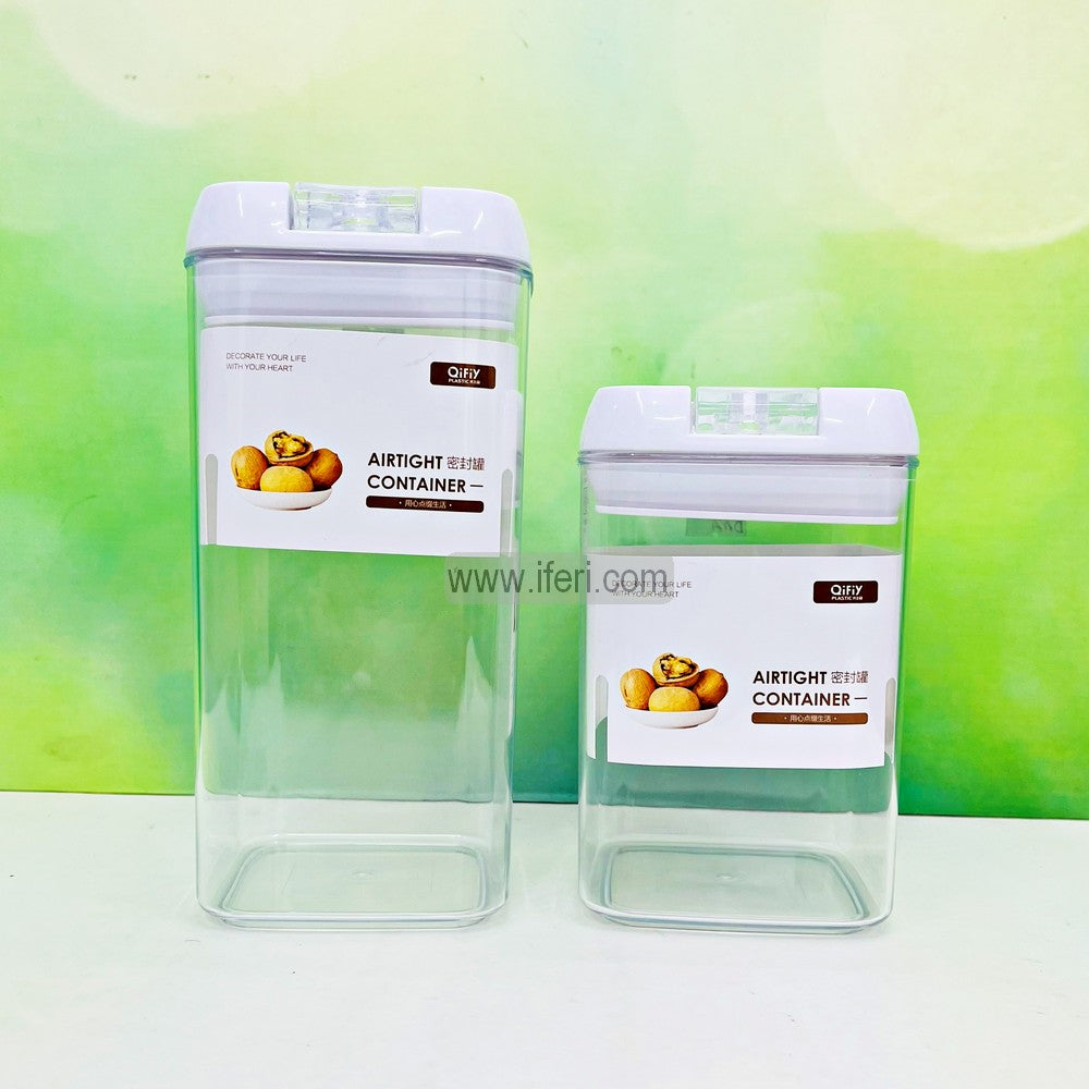 2 Pcs Airtight Storage Container, Cookie Jar, Spice Jar with Vacuum Seal Lid MT659