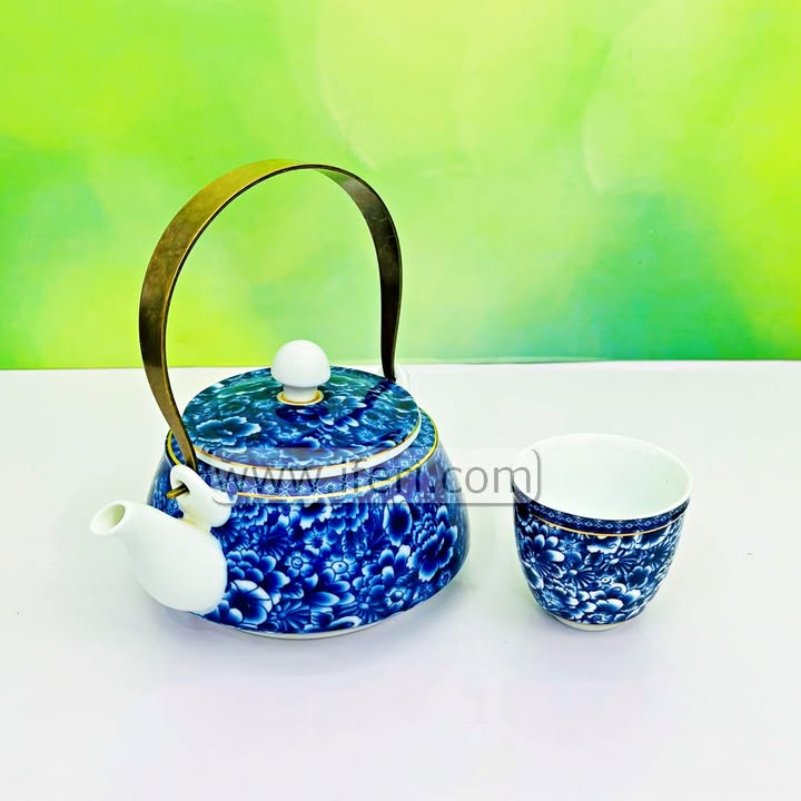 7 Pcs Exclusive Bone China Ceramic Tea Pot & Cup Set RY3616