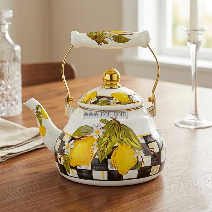 2 Liter Enamel Tea Pot, Tea Kettle RY3617