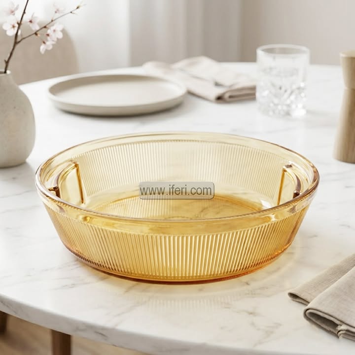 9.5 Inch Oven Proof Tempered Glass Casserole Dish EB21614