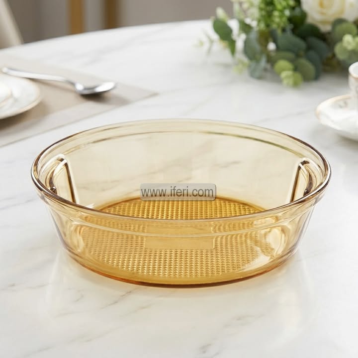 9.5 Inch Oven Proof Tempered Glass Casserole Dish EB21612