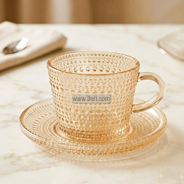 12 Pcs Glass Tea Cup & Saucer Set EB21624