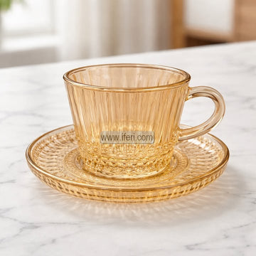 12 Pcs Glass Tea Cup & Saucer Set EB21622