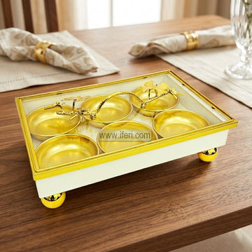 6 Part Exclusive Metal Dried Fruit, Candy, Dessert Serving Box FT1616