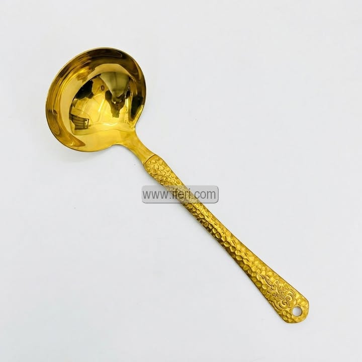 9 Inch Stainless Steel Golden Soup Serving Spoon EB21640