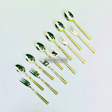 12 Pcs Stainless Steel Spoon & Fork Set EB216559