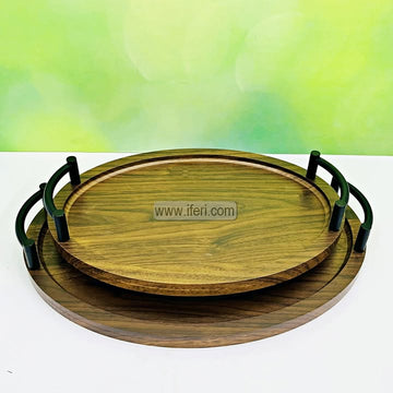 2 Pcs Oval Shaped Exclusive Serving Tray Set RY3636