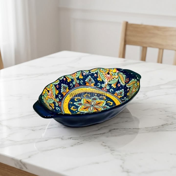 9.5 Inch Ceramic Serving Bowl, Dish RY3619