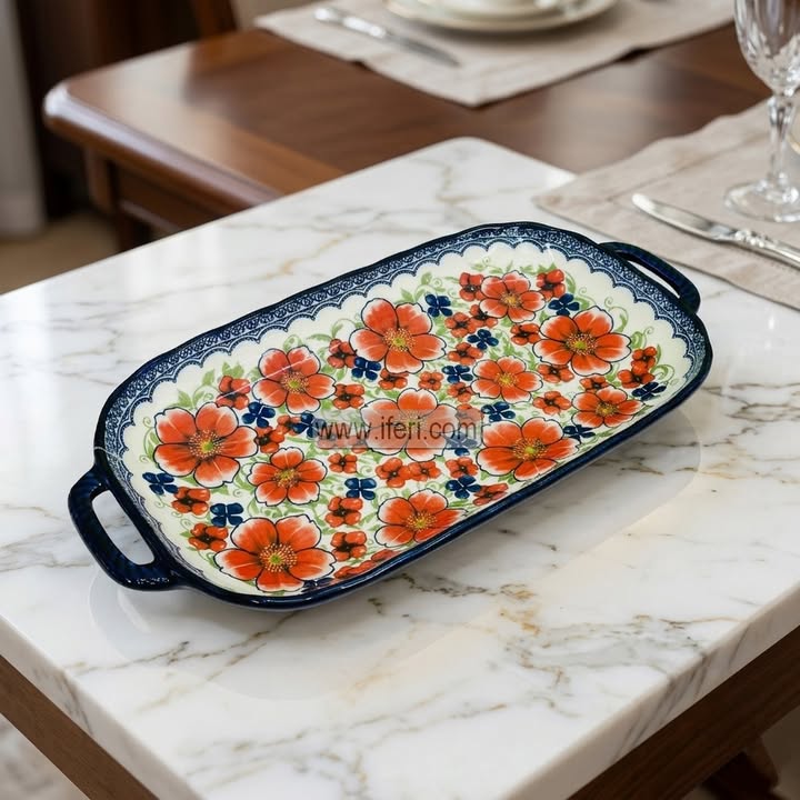 14 Inch Ceramic Serving Tray, Dish RY3623