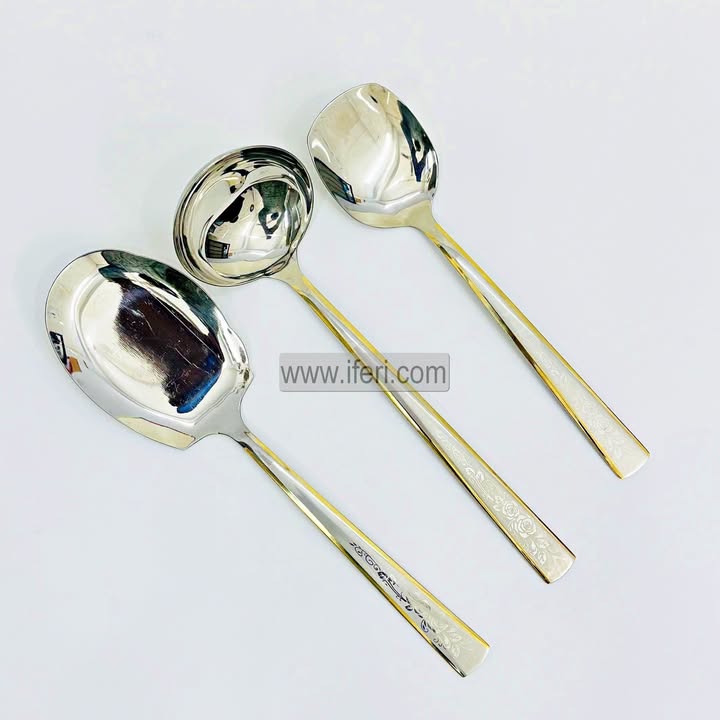 3 Pcs Stainless Steel Serving Spoon Set TB1683