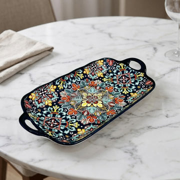 12.8 Inch Ceramic Serving Tray, Dish RY3622