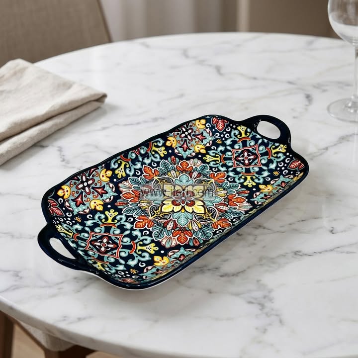 12.8 Inch Ceramic Serving Tray, Dish RY3622