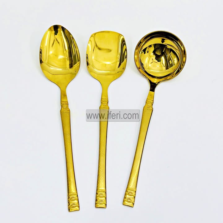 3 Pcs Stainless Steel Serving Spoon Set TB1701