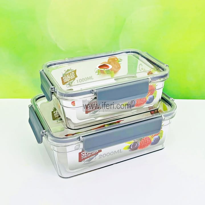 2 Pcs Plastic Food Container Set ARF038