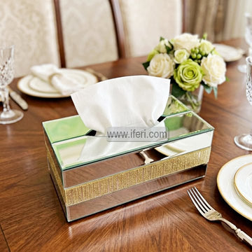 9.8 Inch Exclusive Glass Decorative Tissue Box ARF035