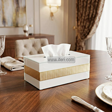 9.8 Inch Exclusive Glass Decorative Tissue Box ARF032