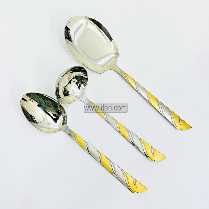 3 Pcs Stainless Steel Serving Spoon Set TB1686