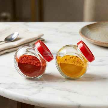2 Pcs Airtight Glass Spice Jar Set CK3008