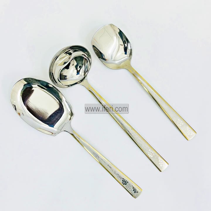 3 Pcs Stainless Steel Serving Spoon Set TB1684