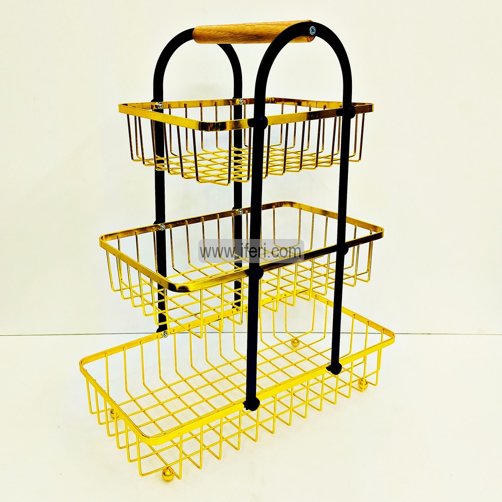 3 Tier Metal Fruit Basket, Multifunctional Storage Basket TG10677