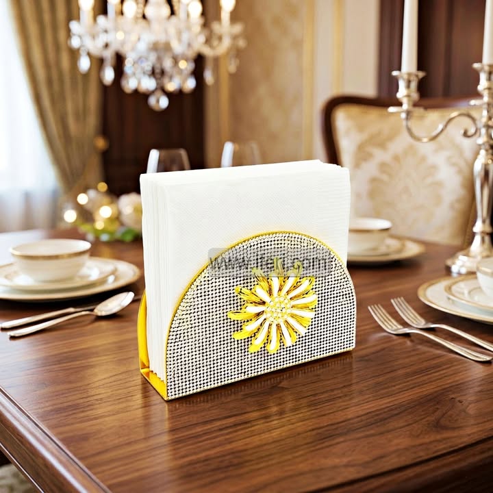 6 Inch Metal Decorative Napkin Tissue Holder ARF042